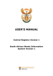 USER`S MANUAL - South African Waste Information Centre