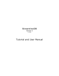 StreamlineDB Tutorial and User Manual