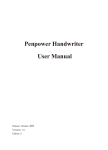 Penpower Handwriter User Manual