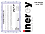 User Manual Inergy 1500 - Larsen Writing and Design