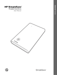 HP SimpleSave Portable Hard Drive User Manual