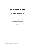 Manual  - Invention Alert - software for patent search