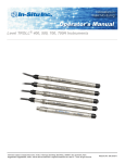 In-Situ Level Troll 700 Datalogging Water Level Probe User Manual