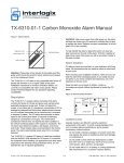 TX-6310-01-1 Carbon Monoxide Alarm Manual