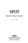Quick Start Guide - SPOT Business Systems, LLC
