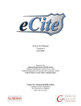 eCite User Manual Version 6 Fall 2009