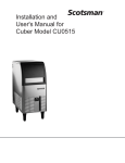 Installation and User`s Manual for Cuber Model CU0515