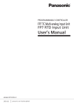 FP7 TC Multi-analog Input Unit/ RTD Input Unit User`s Manual