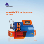 autoMACS® Pro Separator User manual