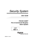 Focus Cadet Alarm System Manual