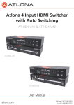 Atlona 4 Input HDMI Switcher with Auto Switching