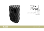 PA 108 A active 2 way full-range speaker user manual