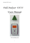 Field Analyzer FA735 Users Manual