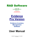 RAD Software Evidence Pro Version User Manual