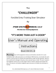 “CHALLENGER” User`s Manual and Operating Instructions