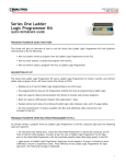 Series One Ladder Logic Programmer Kit