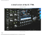 A brief review of the ICOM IC-7700