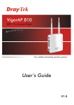 VigorAP 810 User`s Guide i