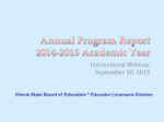 Annual Program Report 2014-15 Academic Year Instructional