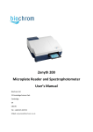 Zenyth 200 Microplate Reader and Spectrophotometer User`s Manual