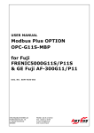 ModBus Plus Option Card OPC-G11S-MBP User Manual SDM