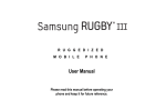 Samsung Rugby 3 User guide