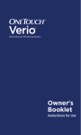 OneTouch® Verio® Owner`s Booklet US English