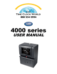 Lathem 4000 series Automatic Mechanical Time Clock User Manual