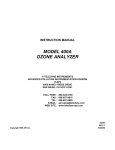 instruction manual model 400a ozone analyzer
