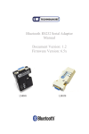 Bluetooth RS232 Serial Adapter Manual Document Version
