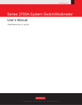 Series 3700A System Switch/Multimeter User`s Manual