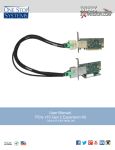 User Manual, PCIe x16 Gen 2 Expansion Kit