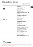 Indesit IWME 12 Washing Machine User Manual