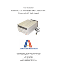 User Manual of Precision AC- DC Power Supply