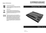 Pronomic PMX-1804FX Users manual