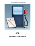MPG for iPhone User Manual