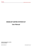 SNA8110T GEPON SYSTEM OLT User Manual - stephen