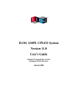 ILOG AMPL CPLEX System Version 11.0 User`s Guide