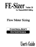 for FE-Sizer Version 3.0 User`s Manual - Control