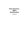 Host Interface (HIF) Specification
