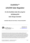 EcoOnline Solar Regulator (1R/20Amp/24V) Manual