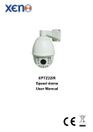 XPTZ22IR Speed dome User Manual