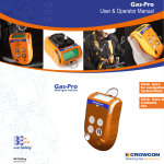 Gas Pro Manual - Crowcon Detection Instruments
