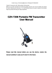 CZH-T200 Portable FM Transmitter User Manual