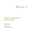 Psion USB-Stick Customer User Manual
