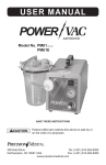 PM61 PowerVac Aspirator User Manual