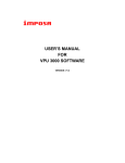 USER`S MANUAL FOR VPU 3000 SOFTWARE
