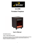 ILG-958 Portable Fireplace User`s Manual