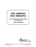 EXC-4000PCI and EXC-4000cPCI User`s Manual, rev B