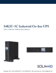 S4K2U-5C Industrial On-line UPS 230 V, 1000 VA